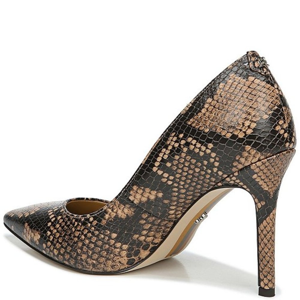 Sam Elderman Hazel Snake Print Leather Dress Pumps - image 4